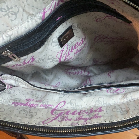 Guess tote bag - canvas with blue accents - Picture 2 of 3